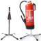 Brandengel® Universalständer gerade Rohrstahl in Chrome mit X - Fuß und montierten Halter freistehender Ständer geeignet für 1 Feuerlöscher der Größe 6/9/12 kg/L