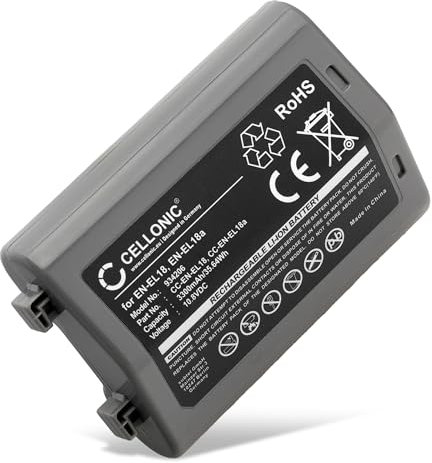 subtel, Batterie pour Caméra, Compatible avec Nikon Z 9, EN-EL18, D4, D5, EN-EL18c, EN-EL18a (10.8V, 3300mAh)