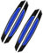 WeFoonLo 4 Pezzi Nero in Fibra di Carbonio Auto Car Door Bump Protector Sticker per Auto SUV Pickup Truck (Blu)