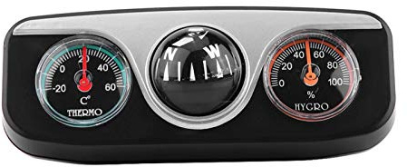 Multifunktionaler Kompass, 3 in 1 Navigationskompass Thermometer Hygrometer Dashboard Kompass Für PKW