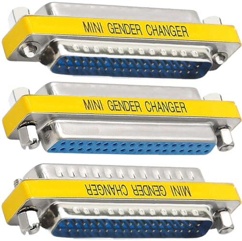 Xiatiaosann 3 pezzi DB37 maschio a maschio/femmina a femmina, RS232 Gender Changer, connettore adattatore porta trasferimento dati a 37 pin