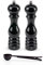 Peugeot Paris u'Select Salz- und Pfeffermühle, Geschenkset, schwarzer Lack – mit Edelstahl-Gewürzschaufel/Beutelclip (21,4 cm)