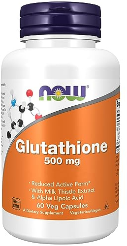 Now Foods, Glutathion, 500 mg, 60 vegane Kapseln, Laborgeprüft, Hochdosiert, Glutenfrei, Sojafrei, Vegetarisch