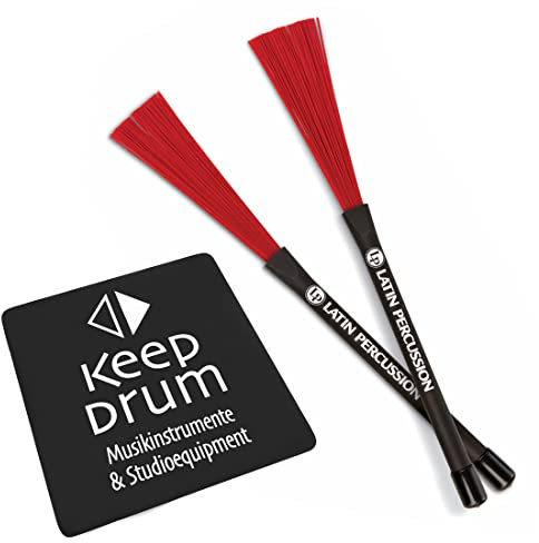 Latin Percussion LP-CCB Cajon Brushes + keepdrum Sitzpad