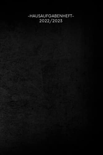 hausaufgabenheft 2022/2023: Schülerkalender jungs , mit 2x Stundenplan | DIN A5 | 109 Seiten | 52 woche , Schulplaner , schwarz Hausaufgabenplaner