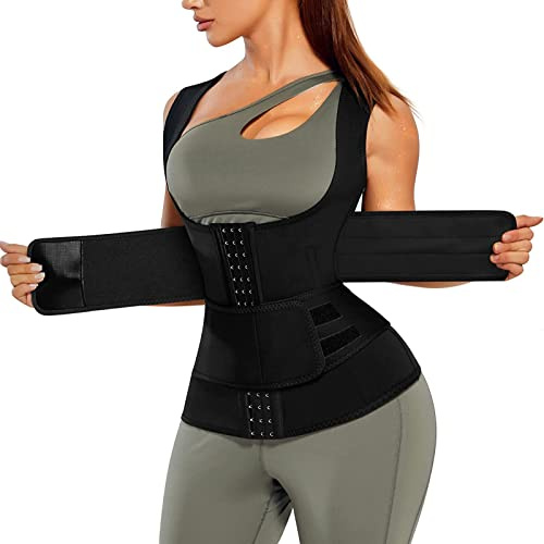 Chumian Waist Trainer Vest Women Underbust Corset Slimming Body Shaper | flat stomach waist trainer, adjustable hook closure compression cincher, tummy control workourt sport girdles