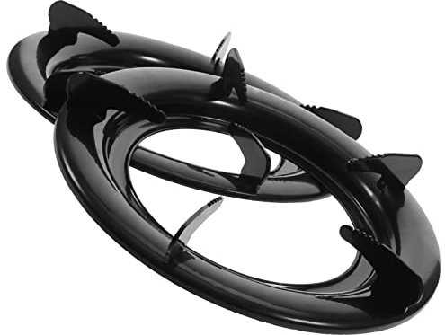 Angoily Pan Sets Wok Ring Cast Iron 2PCS- Universal Wok Ring for Gas Stove- Non Slip Wok Support Ring Wok Stand for Gas Stove Rack Accessories Cookware Accessories ( Black/ 9in ) Spoon Holder