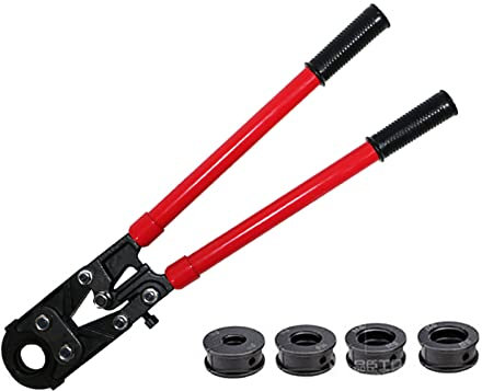 Toplionace Manuelle Mechanische Rohrschelle, Edelstahl Rohrschraubstock Zange für Kupferrohr Hülsen Aus Aluminium, CW-1632C