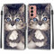 Feyten Coque Samsung Galaxy M13 4G / Galaxy M23 5G / Galaxy F23 5G, Étui Housse en Cuir Flip Case Fonction Support Housse avec Fentes de Cartes Magnétique Portefeuille Protection Case (Chat 1)