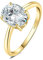 JewelryPalace Klassisch Ovalschliff 2ct Moissanite Solitär Promise Ring Damen, Schmuck Set, Verlobungsring Damenring Silber 925 mit Stein für Frauen, Simulierte Diamant Jubiläum Eheringe Vergoldet 51