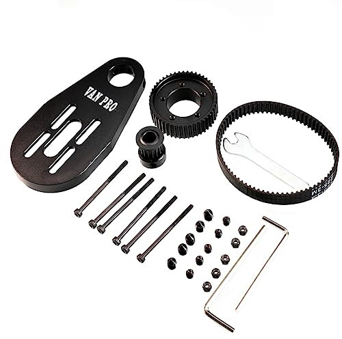 vanpro® DIY Elektrisches langes Skateboard 7243PU70 mm Radantrieb Radscheiben Kit Teile Double Kicktail kleine Fischbürste Straße (7243Riemenscheibe + 5065 Motorhalterung)
