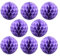 Ruidee 8 Stück Papier Wabenbälle 20cm Honeycomb Balls Pompons aus Seidenpapier Wabenpapier Papierkugeln Hängende Dekoration für Party Hochzeit Geburtstag (8in/Light Purple)