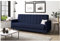 MEBLINI Sofa mit Schlaffunktion - Schlafcouch Ausziehbar - Schlafsofa mit Bettkasten - Sofabett - Couch mit Schlaffunktion - Klappsofa - Andres 1-218x87x93cm - Blau Webstoff