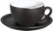 cilio Cappuccinotasse Matt ROMA Porzellantasse mit Untertasse