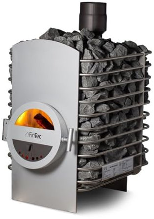 FinTec LORA Robust 14,6 kW Holz-Saunaofen holzbefeuerter Saunaofen mit BImSchV 2