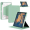Pansy - Custodia rotante per iPad da 10,2 pollici, 9./8./7° Gen (2021/2020/2019) con portapenne, supporto sottile girevole a 360°, resistente agli urti, cover posteriore trasparente