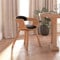 THOYTOUI Esszimmerstuhl, Küchenstühle Schminkstuhl Esstisch stühle Dekorative Stühle Geeignet für Atelier Küche Arbeitszimmer Schlafzimmer Schwarz Bugholz und Kunstleder