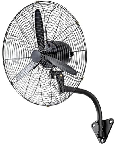 BAKAJI Ventilatore Industriale da Parete in Acciaio Potenza 200 Watt, 3 Velocità Selezionabili, Inclinazione Regolabile, Montaggio a Muro Stabile e Resistente, Ultra Silenzioso (66 cm)