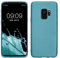 kwmobile Case kompatibel mit Samsung Galaxy S9 Hülle - Schutzhülle aus Silikon metallisch schimmernd - Handyhülle Metallic Karibikblau