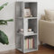 Homgoday Eckschrank, Zementgrau, 33 x 33 x 100 cm, aus Spanplatte, Möbel, Küchenschrank, Bücherregal, Aufbewahrungsschrank