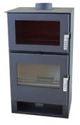 Verso Kaminofen mit Backofen 9kW Schwarz Dauerbrandfähig Energieklasse A+