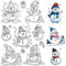 craspire Schneemann Stempel Aus Transparentem Gummi Zuckerstange Schneeflocke Geschenk Wiederverwendbar Transparentes Silikon Stempelsiegel Für Weihnachten Winter Journaling Kartenherstellung