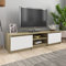 Myheimly TV-Schrank Weiß und Sonoma-Eiche 140x40x35,5 cm Holzwerkstoff