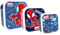My sweety pop Spidey - Juego de 3 cajas de merienda para niños, guarderías, escuelas, vacaciones, comida (11,5 cm), color rojo y azul