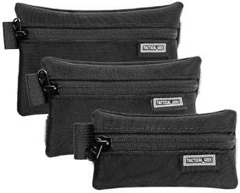 TACTICAL_GEEK Storage A5 EDC Aufbewahrungstaschen-Set, Utility Mehrzweck-Haken und Schlaufen EDC Gadget-Tasche, Trenner Taschenorganisator für den täglichen Gebrauch, Netzartig Schwarz