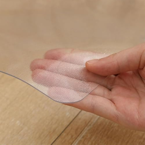 Bodenschutzmatte Transparent Bürostuhl Unterlage rutschfest Bodenschutzfolie Schalldämpfend Transparente Stuhlmatte für Laminat Parkett und Hartböden PVC Bodenunterlage(40cm x 150cm)