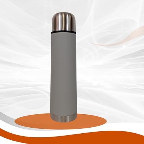 DAHLMANN Thermosflasche 750ml Thermoskanne Edelstahl rostfrei für warme und kalte Getränke Isolierflasche 750ml Thermoflasche mit Becher Thermosflasche mit Becher (Pearl)