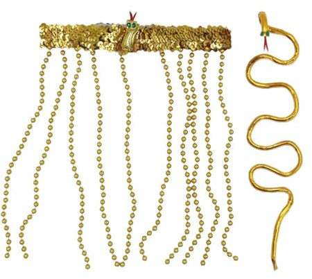 COACOM 1 Stück Vintage -Kopfschmuck Und 1 Stück Armring, Rollenspielzubehör, Paillettenkopfschmuck, Maskerade -Kostümzubehör.