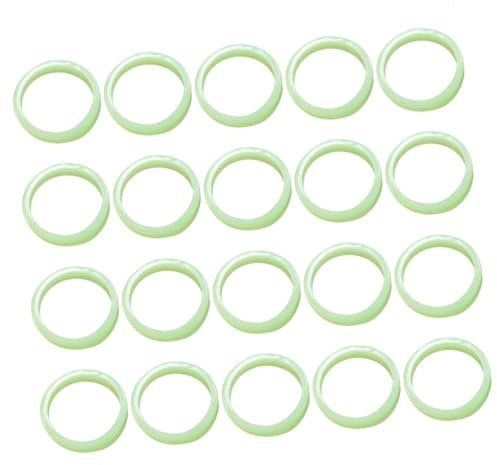 NIYANGLE 100 Stück Fluoreszenz Fingerringe Aus Leichtem Harzmaterial Leuchtring Partyzubehör Für Erwachsene Und Kinder Fingerschmuck Im Dunkeln Dekoration Für Partys Und Alltag