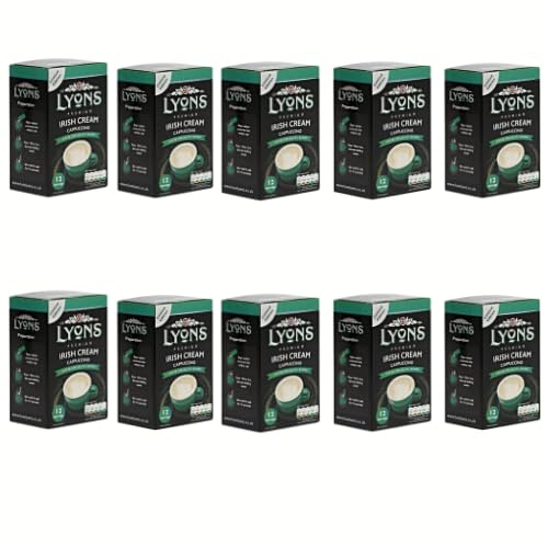 Lyons Premium Instant Coffee Assorted Flavours+ FabFinds Mystery Mug (10, Irish Cream Cappuccino)