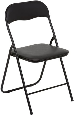 RILOOP Klappstuhl Klappstühle Kunstleder Besucherstuhl Gartenstuhl schwarz tragbar PVC