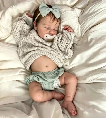 Zero pam Reborn Baby Mädchen,50CM Reborn Baby Vollsilikon Lebensecht Vinyl | lebensechte Babypuppen Waschbar,puppe Wie Echtes Babys,Reborn Puppe Mit Zubehör, Lebensechte Puppe Ab 3 Jahre Mädchen