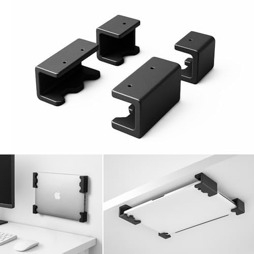 NewGround Designs Untertisch-Halterung für Laptops & Tablets – Notebook Halterung, Wabdhalterung, Tastatur, Schreibtisch Organizer, inkl. Montagematerial – Made in Germany