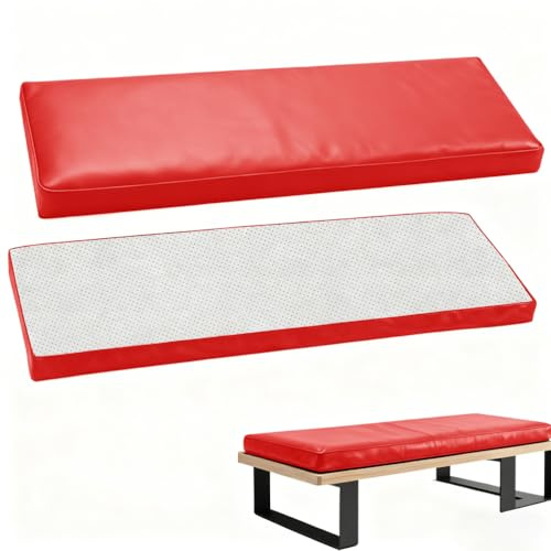WLXFF Sitzauflage Bank Leder, wasserdichte Sitzkissen, Hochdichte Bankauflage Mit Rutschfester Unterseite, Outdoor-Kissen FüR SchaukelmöBel Im Garten,No1,170X40X5CM