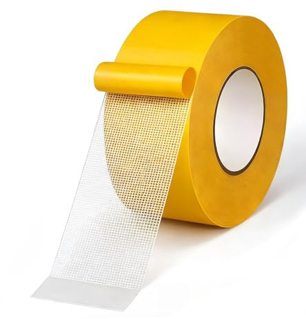 Synkris Ruban Adhésif Double Face en Tissu 2.5cm x 10m Sided Adhesive Tape Bande Puissant pour Tapis Ourlet Ruban Lavable Pas de Couture Repassage pour pantalons vêtements rideaux housses de canapé