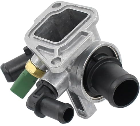 QIHRUIA Gruppo termostato per Alfa Romeo Mito, Fiat Doblo, Fiorino, Idea, Punto, Qubo, Strada, Lancia Musa, Ypsilon 1.3 CDTI 4 Pin 55202373