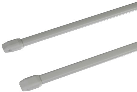 Liedeco Scheibenstange Standard, 11 mm Cafehausstange, 2 Stk weiß, 050-090 cm ausziehbar