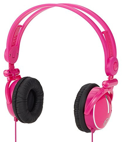 Kidz Gear Fold-Flat Travel Headphones - Pink