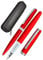 Online Schreib-Set Eleganza I enthält Kugelschreiber, Füller, Echt-Lederetui I Farbe Satin Red I 3-teilig I in hochwertiger Geschenkbox I Füller für Standardpatronen