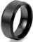 JewelryWe Schmuck 8mm Herren Ring, Ehe-Verlobungs Eheringe Partnerringe Edelstahlring, Schwarz Bandring Größe 74 mit Geschenk Tüte