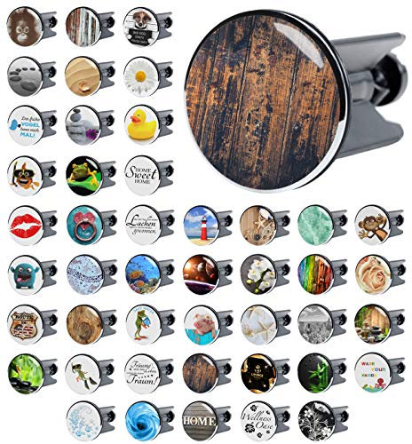 Sanilo Waschbeckenstöpsel, viele schöne Stöpsel für das Waschbecken zur Auswahl, universal mit Motiv (Vintage)