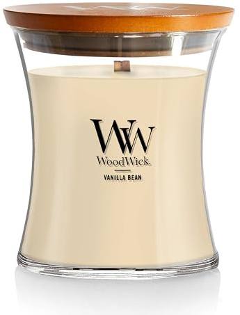 WoodWick Vanilla Bean Candle, Yellow, Medium