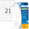 HERMA 10606 Vielzweck-Etiketten ablösbar, 504 Stück, 13 x 50 mm, 21 pro Bogen, selbstklebend, Haushaltsetiketten zum Beschriften, matt, blanko Papier Klebeetiketten Aufkleber, weiß