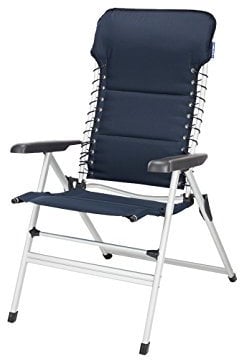 Campart Travel CH-0592 Camping Stuhl – Gepolstert – Elastikkordel – Marineblau