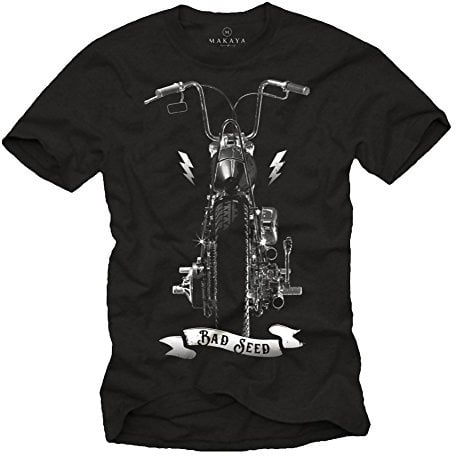 MAKAYA Anarchy Chopper T-Shirt für Männer Bad Seed Motorrad Größe S-XXXXXL