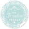 24 STICKER: Für Freuden Tränen Schöne Etiketten im Shabby Chic gestreiften Packpapier Look „in zartem Pastell MINT für Freudentränen Verpackungen/Taschentücher zur Hochzeit • 4 cm, rund, matt